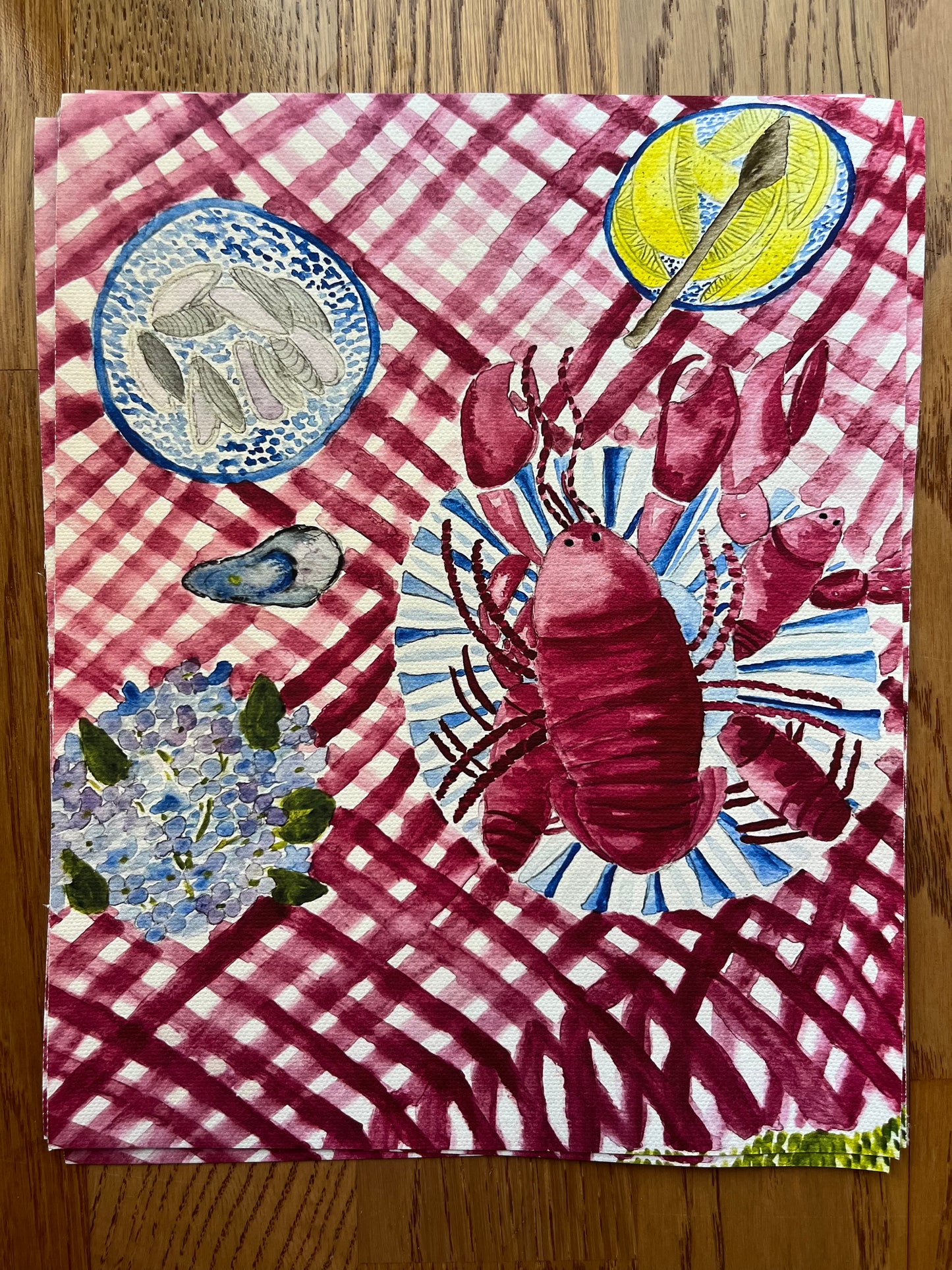 Lobster Picnic Art Print