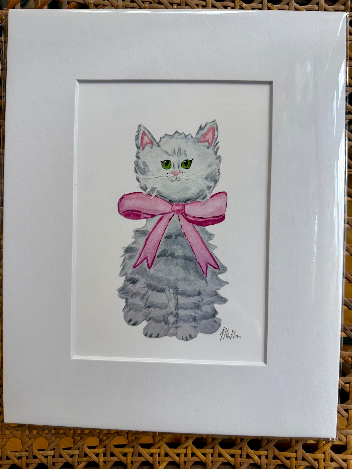 Little Miss Kitty Sitting Pretty Art Print