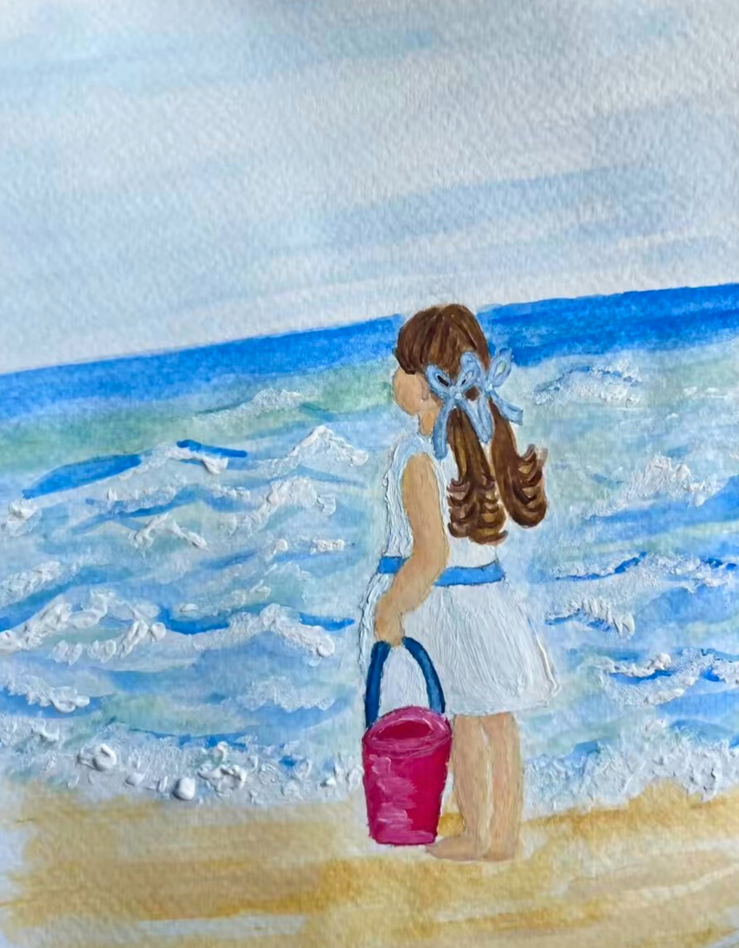 Sally on the Beach Art Print
