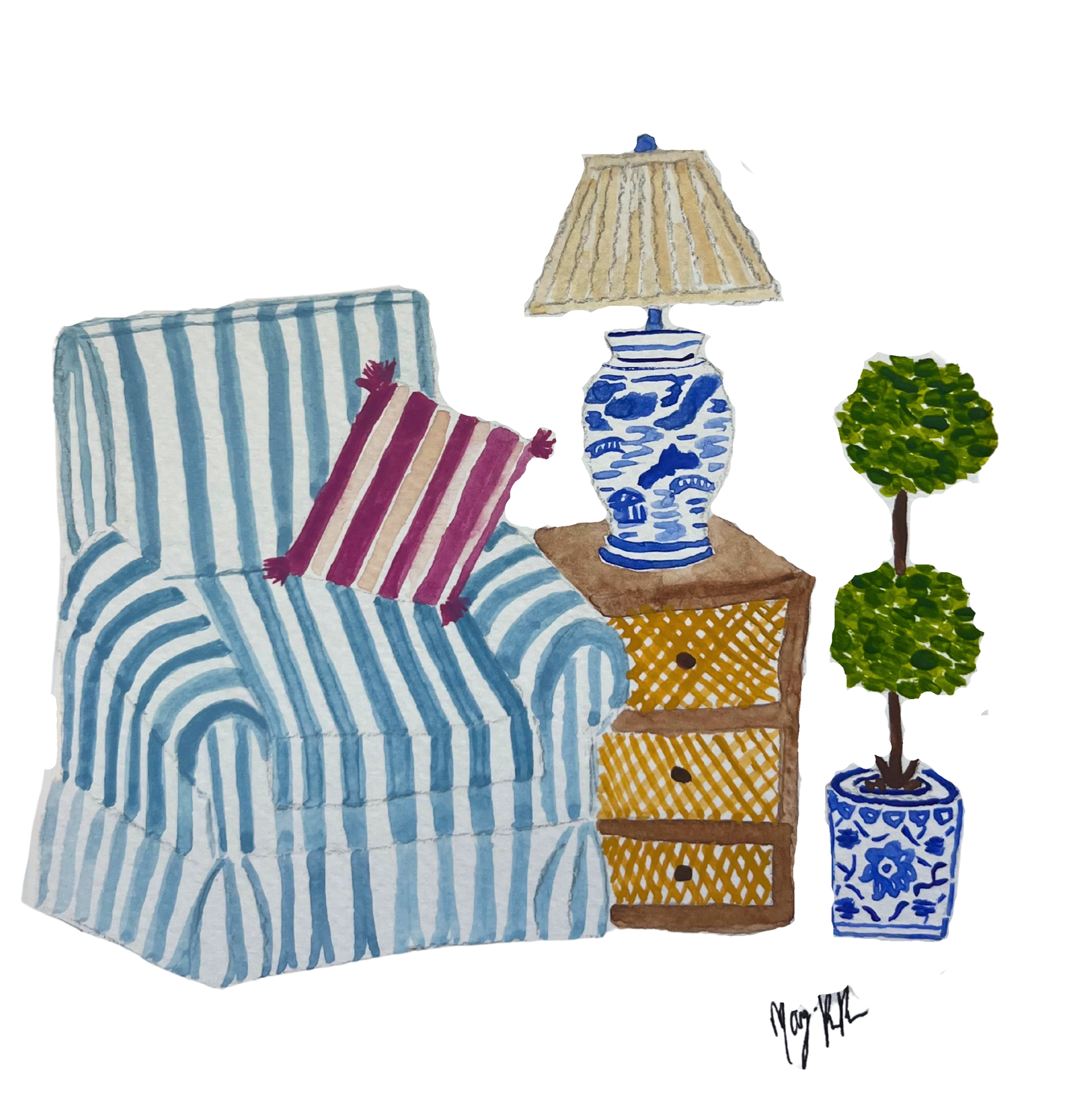 Coastal Living Room Art Print