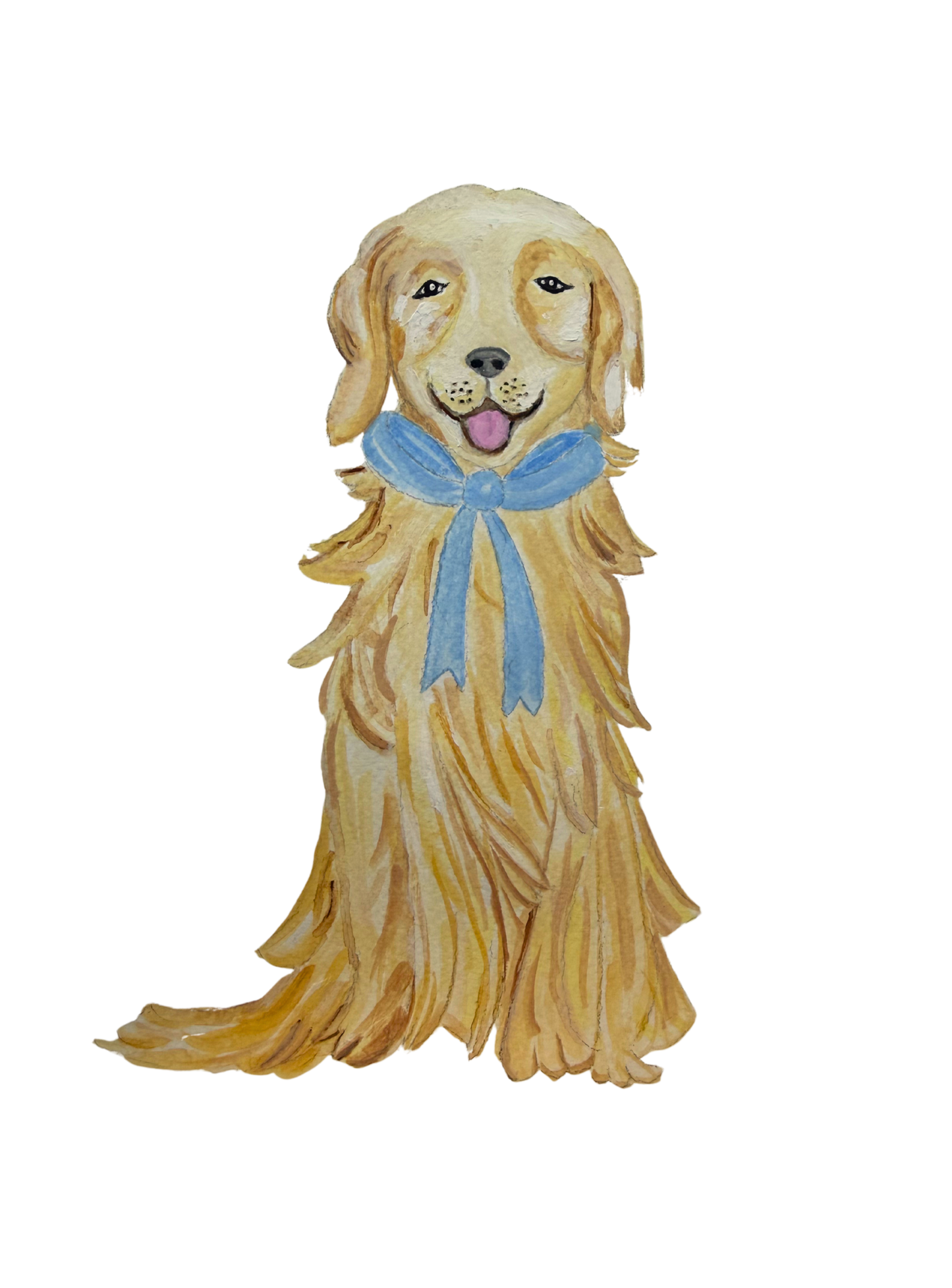 Girl's Best Friend Golden Retriever Art Print