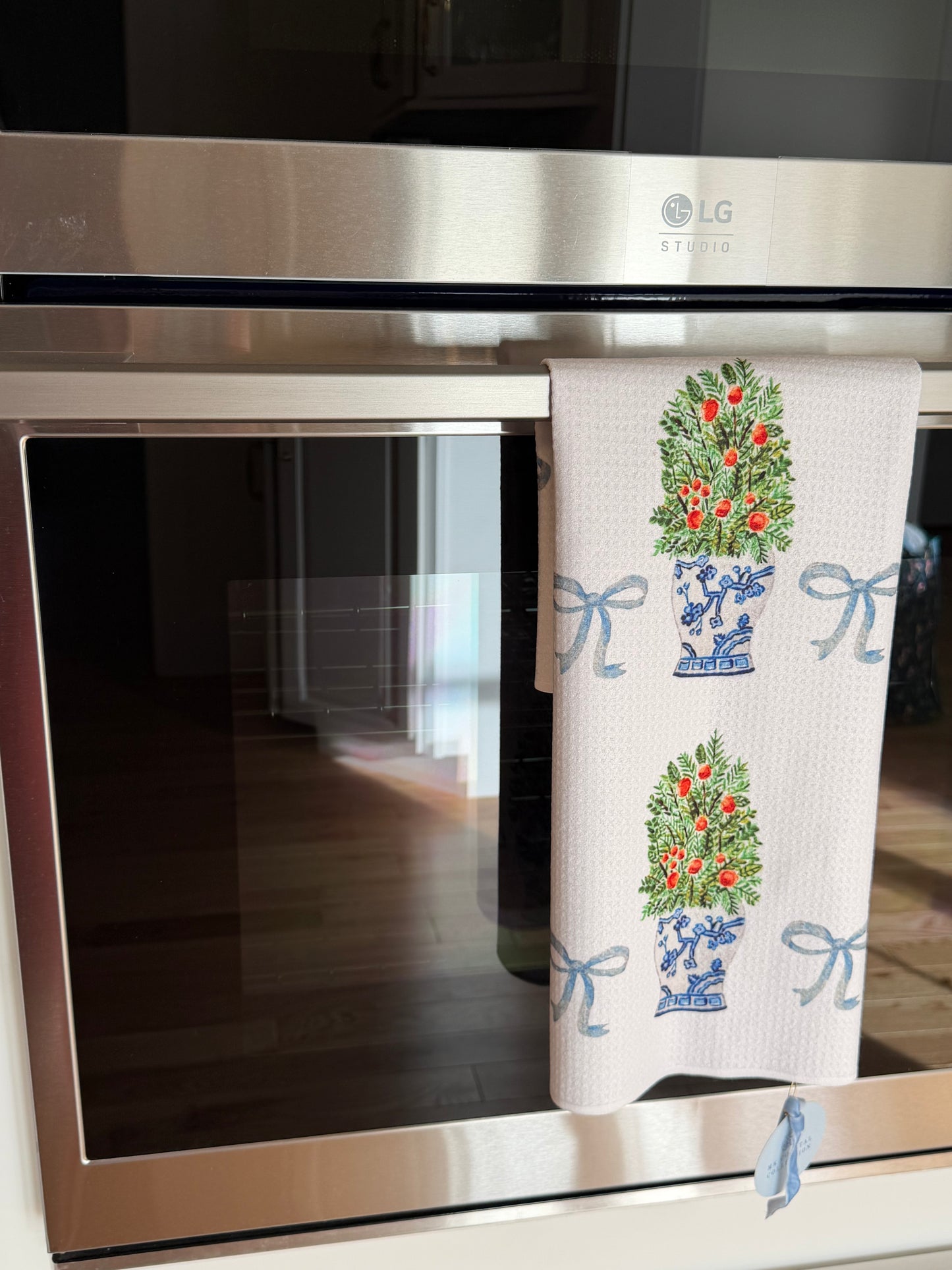 Blue and White Orangery Tea Towel