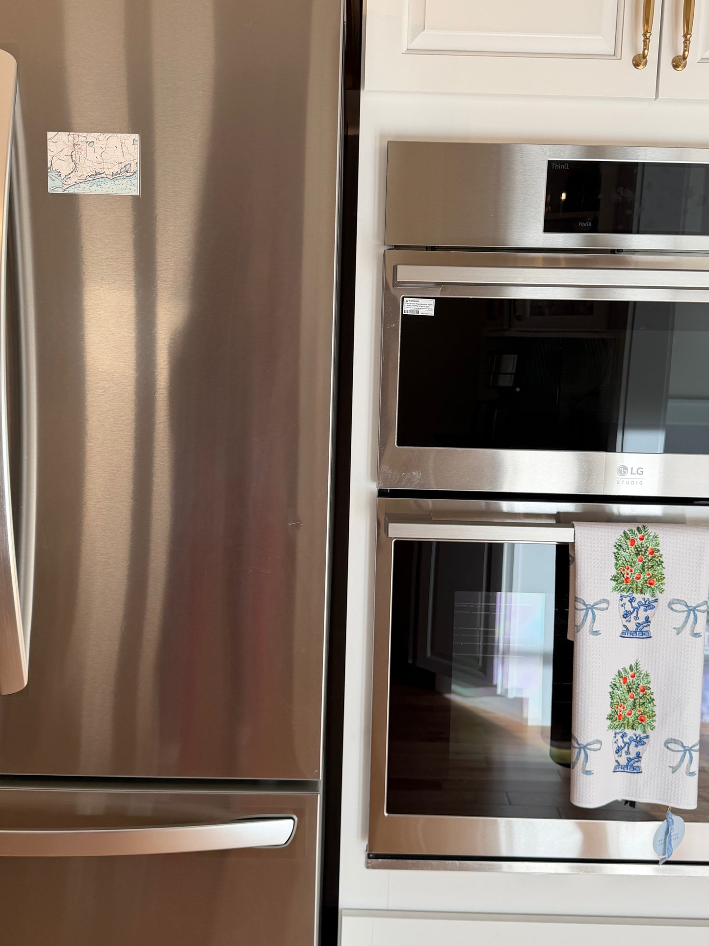 Blue and White Orangery Tea Towel