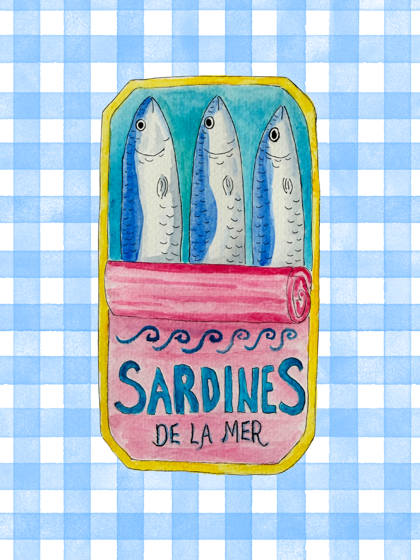 Gingham Sardine Print