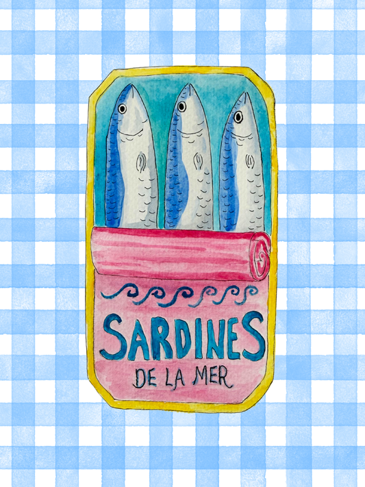 Gingham Sardine Print