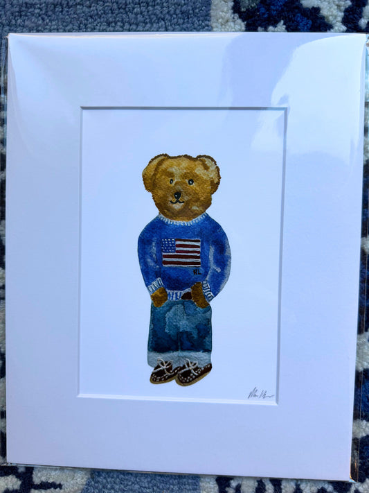 Americana Teddy Print