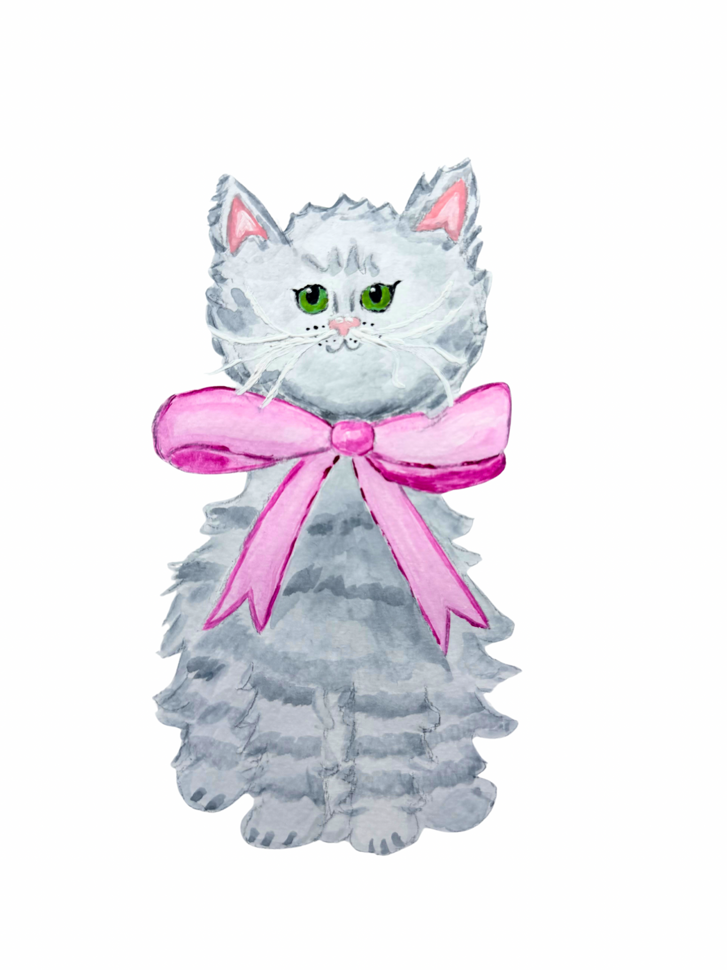 Little Miss Kitty Sitting Pretty Art Print
